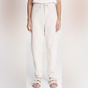 Rag & Bone Engineered Cotton Hemp Jogger Relaxed Denim Pants White - Size 26